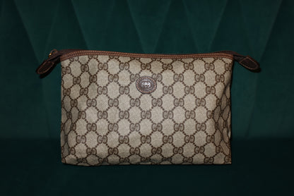 Gucci GG Supreme Beige Large pouch Pre-Loved