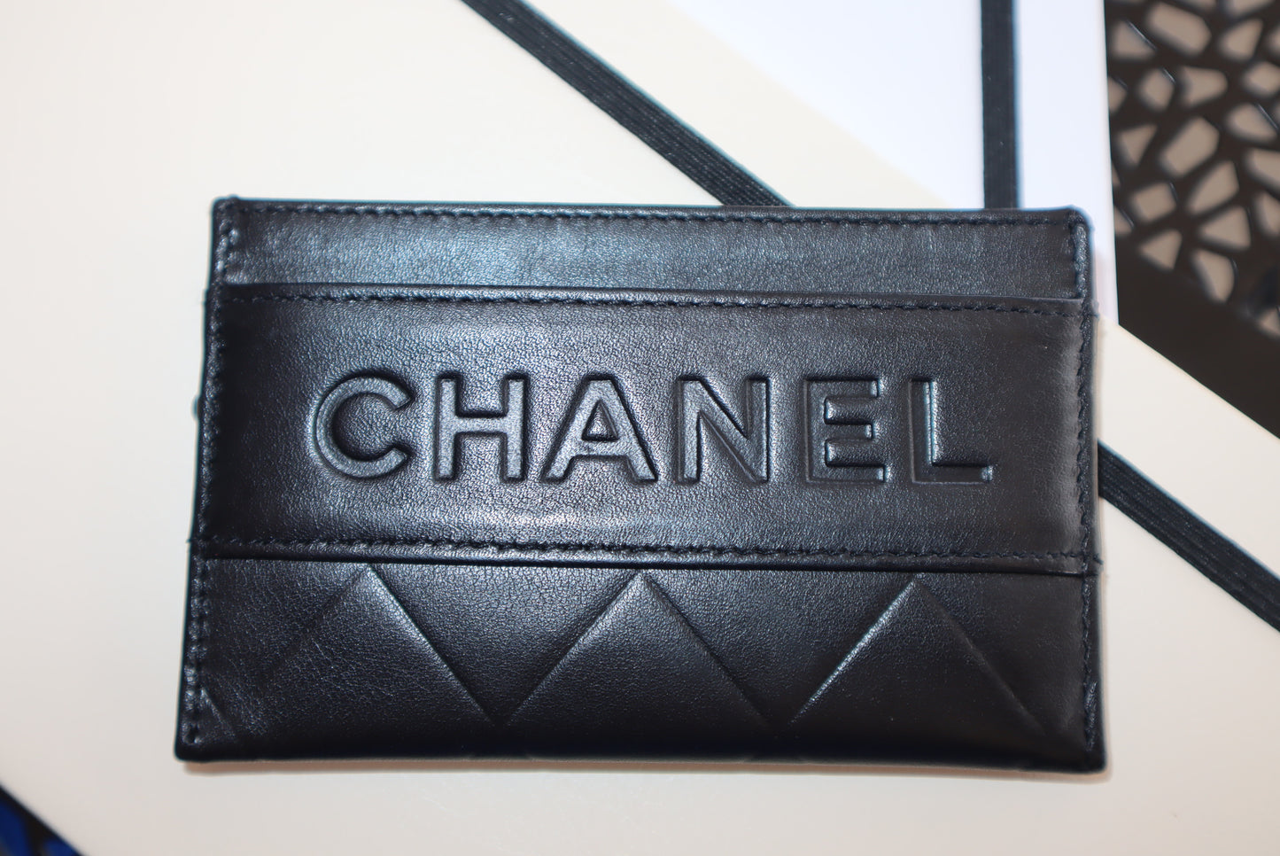 Chanel Lambskin Black Card Holder