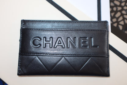 Chanel Lambskin Black Card Holder