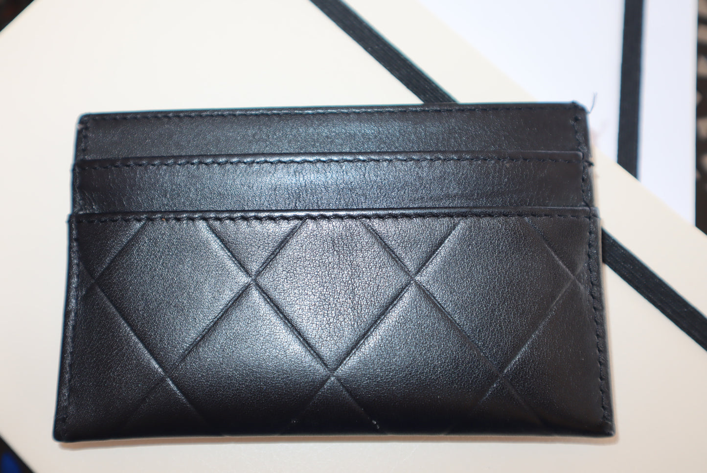 Chanel Lambskin Black Card Holder