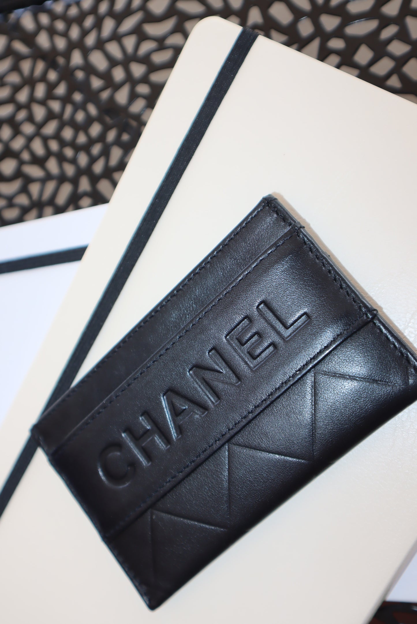 Chanel Lambskin Black Card Holder