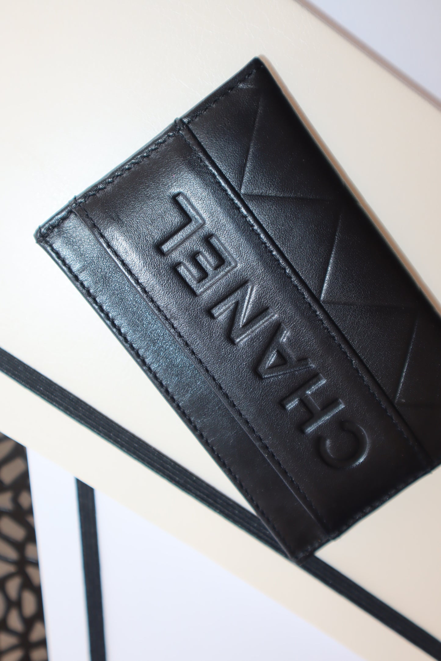 Chanel Lambskin Black Card Holder