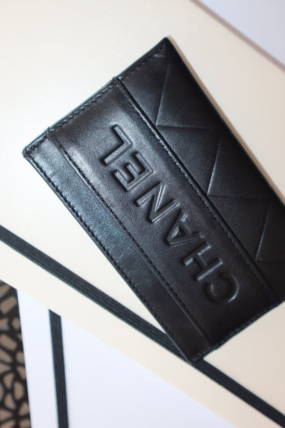 Chanel Lambskin Black Card Holder