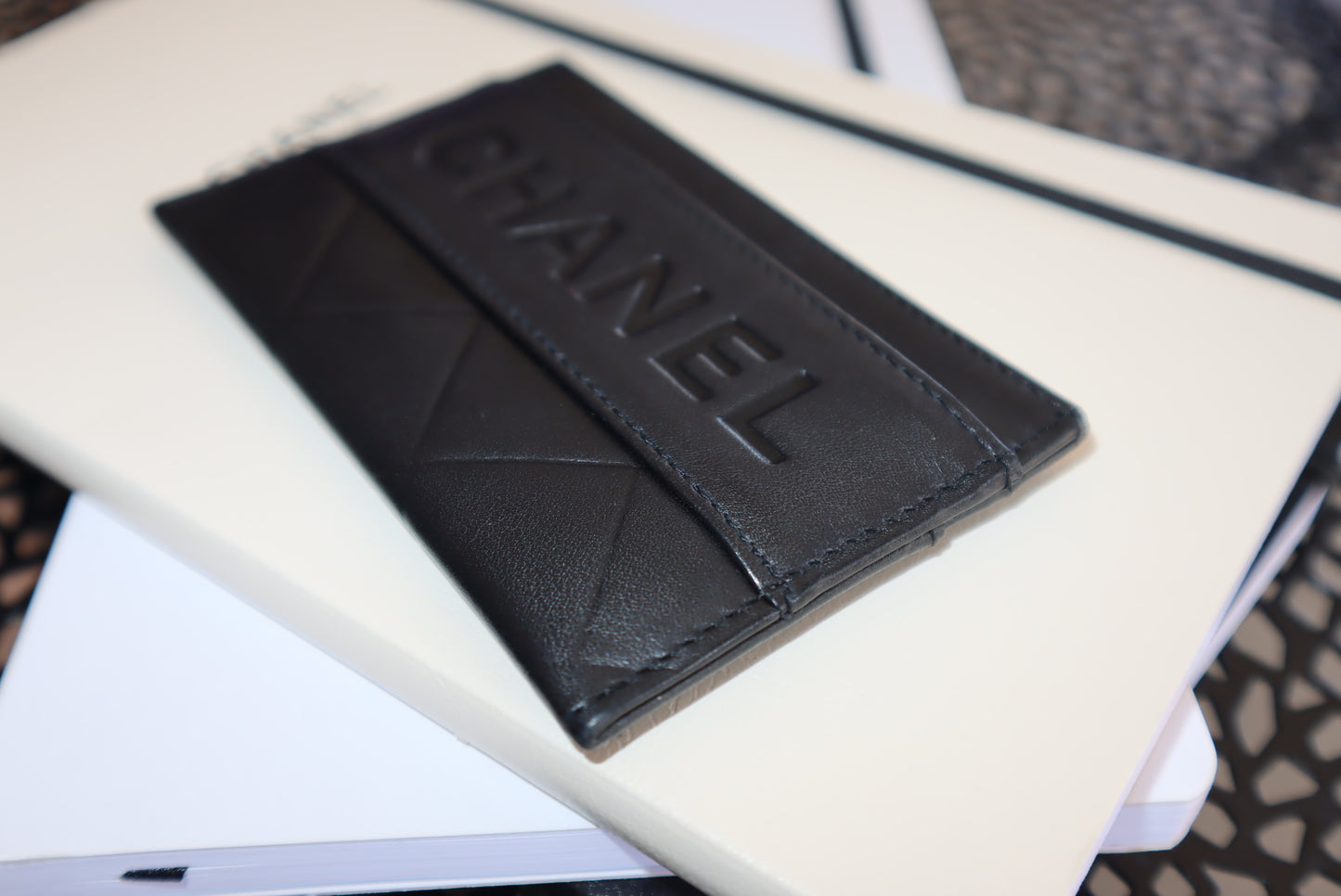 Chanel Lambskin Black Card Holder