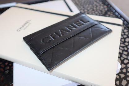 Chanel Lambskin Black Card Holder
