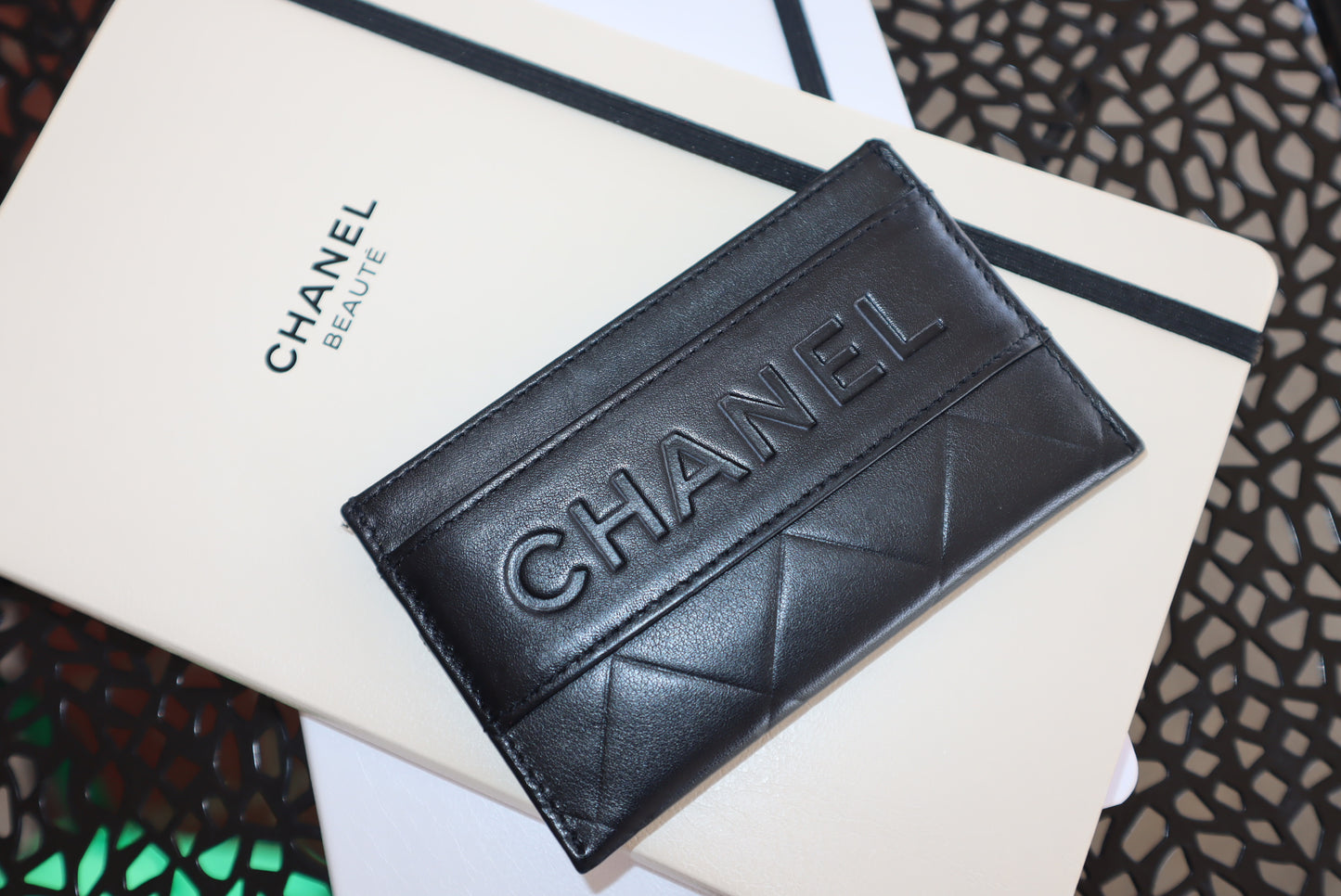 Chanel Lambskin Black Card Holder
