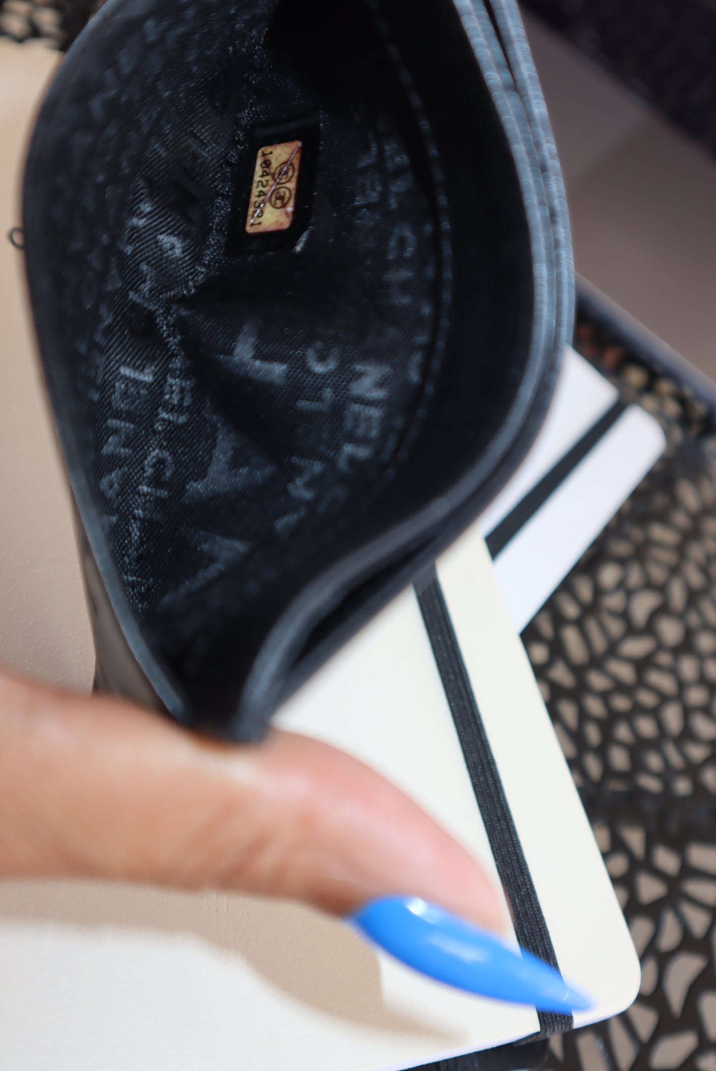 Chanel Lambskin Black Card Holder