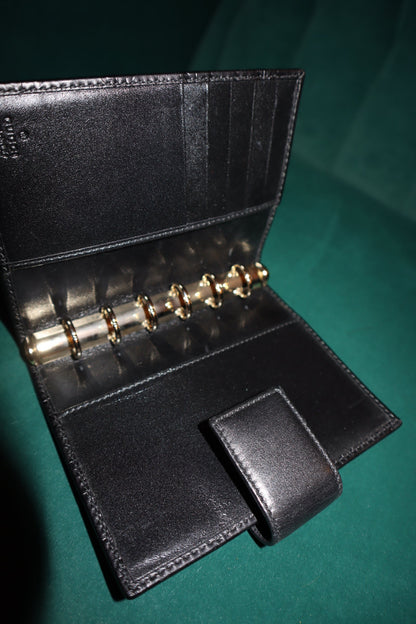 Gucci Black Leather Agenda Notebook Pre-Loved