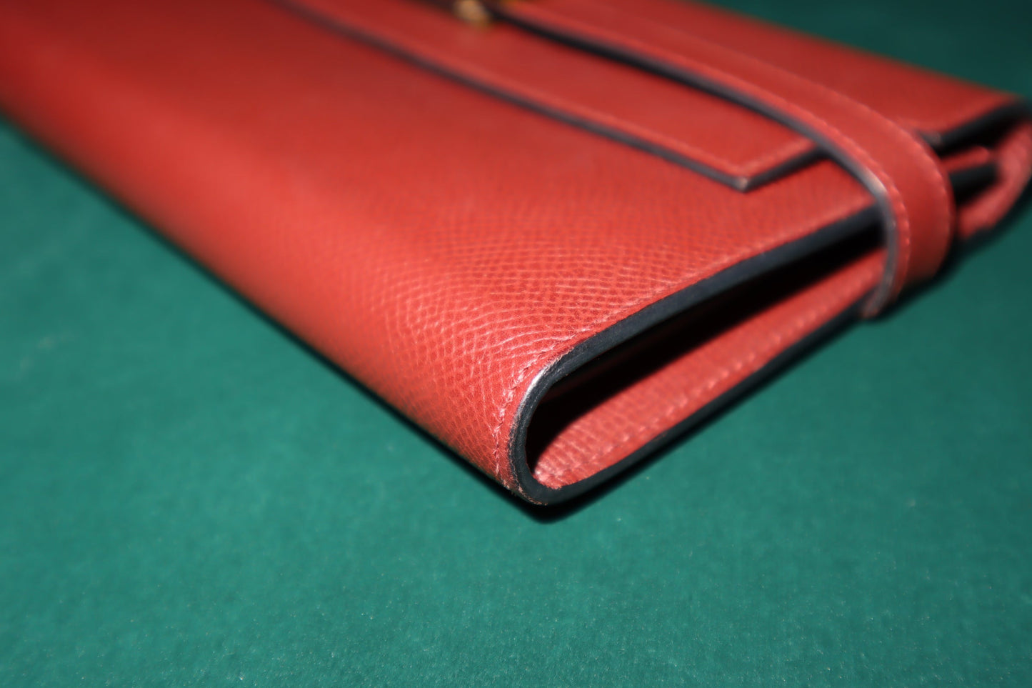 Hermes Ruby Epsom Leather Kelly Classic Wallet Pre-Loved